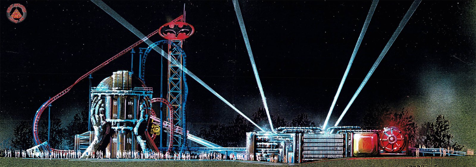 Batman and Robin The Chiller Early Design At Six Flags Great Adventure